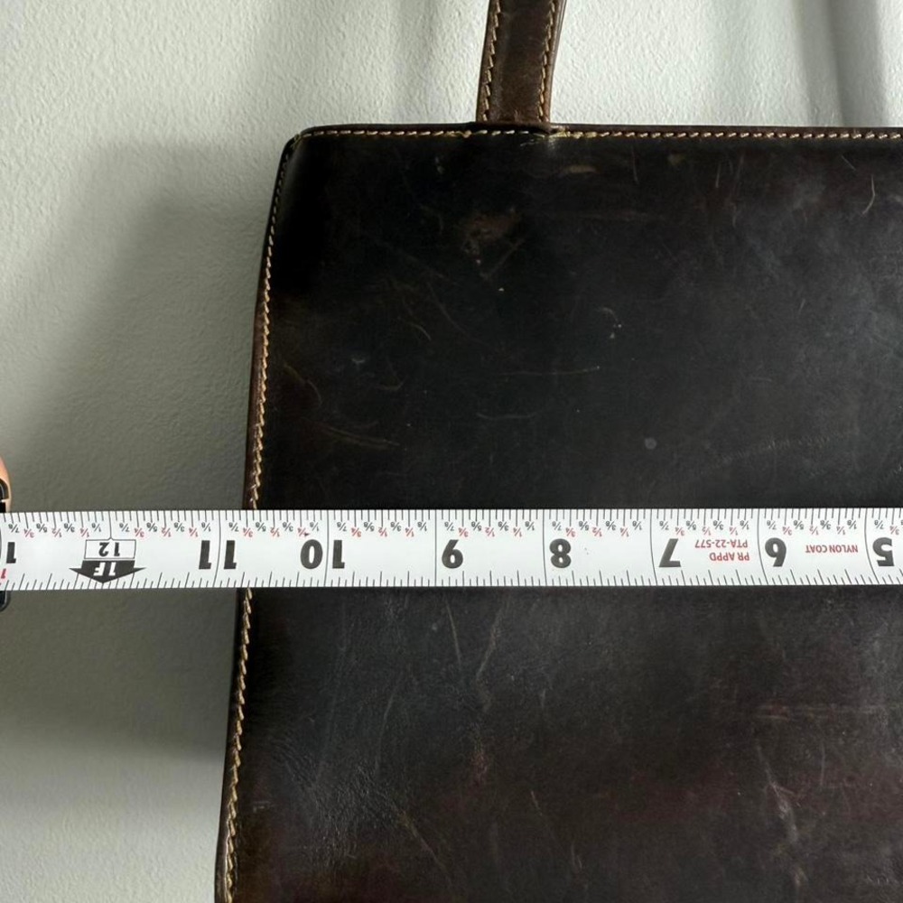 Brown vintage leather Kate Spade leather shoulder bag Purse - Picture 8 of 8